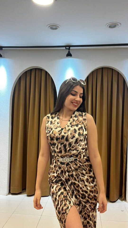 LEOPAR DESENLİ  ELBİSE